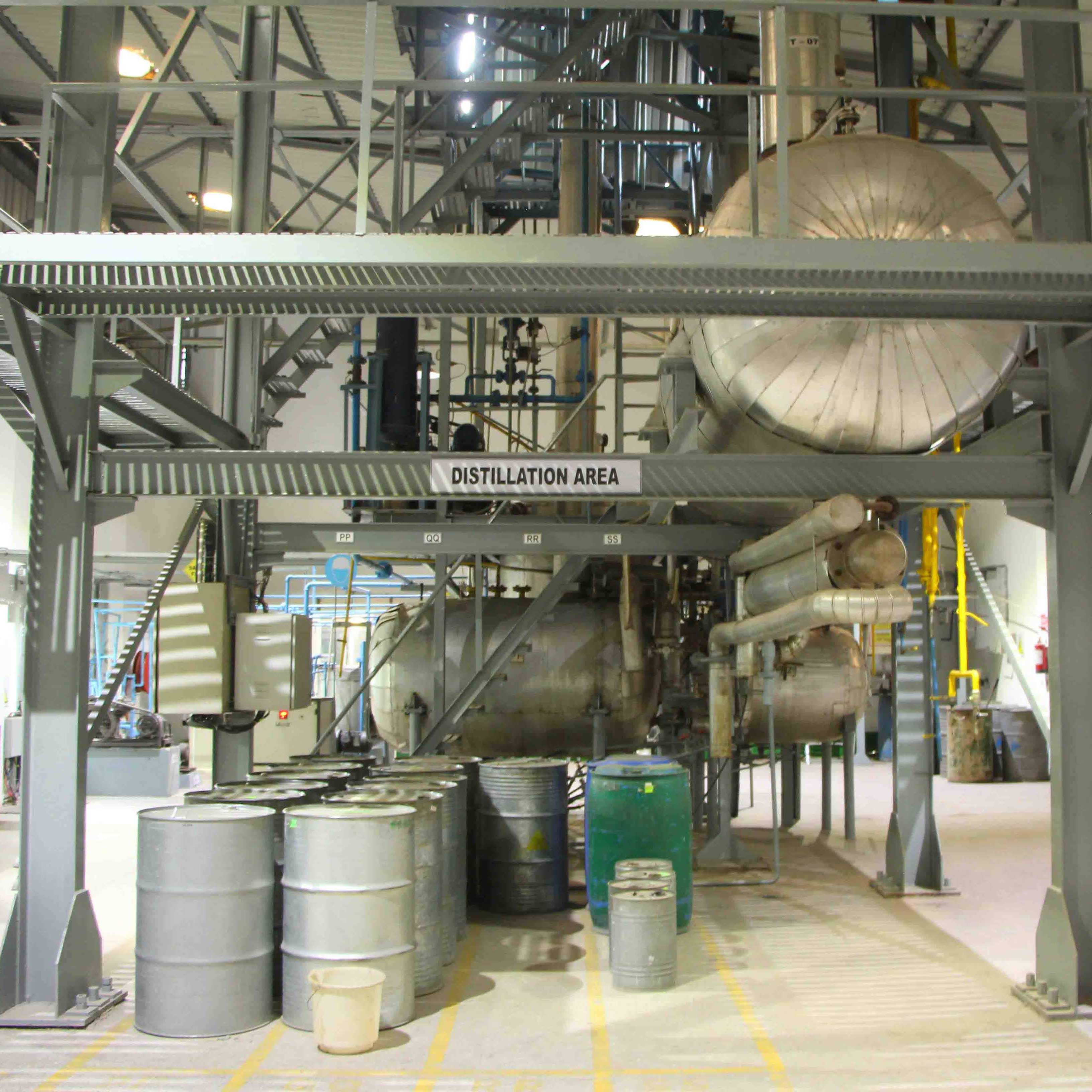 Factory distillation area